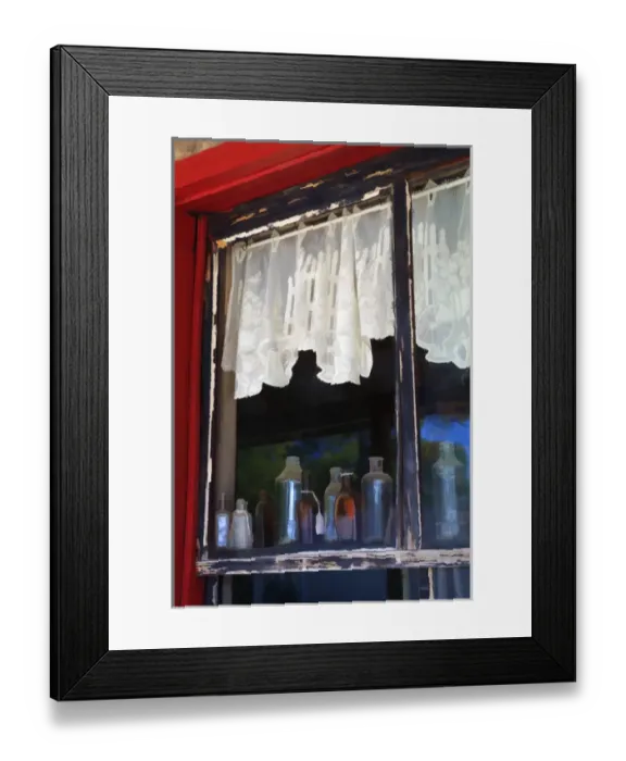 Framed Print : North America, USA, Georgia; Savannah; Colorful old bottles in window of an old building Framed Print : North America, USA, Georgia; Savannah; Colorful old bottles in window of an old building