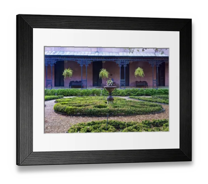 Framed Print : USA, GA, Savannah, Historic District, Private Garden