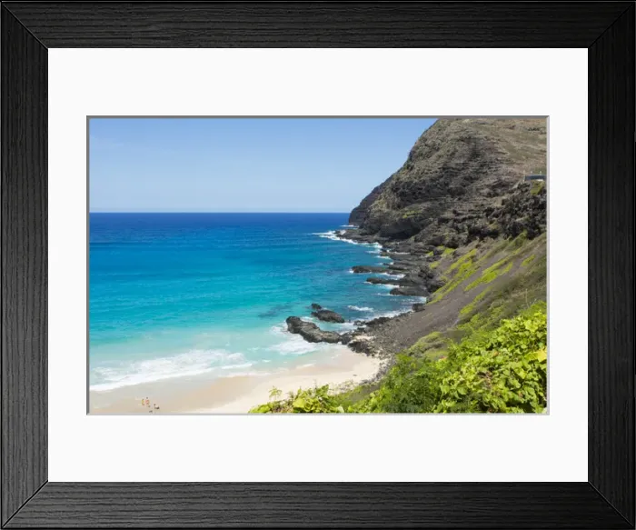 Framed Print : Honolulu Hawaii Oahu cove at Makapuu Lookout off Kalanianaole Highway on Southeast Framed Print : Honolulu Hawaii Oahu cove at Makapuu Lookout off Kalanianaole Highway on Southeast