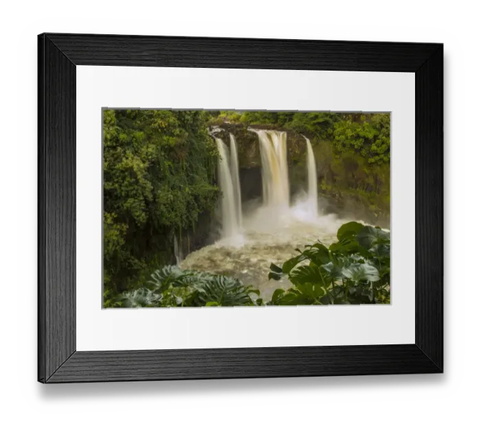 Framed Print : USA, Hawaii, The Big Island, Wailuku River, Rainbow Falls. Scenic of multiple waterfalls Framed Print : USA, Hawaii, The Big Island, Wailuku River, Rainbow Falls. Scenic of multiple waterfalls