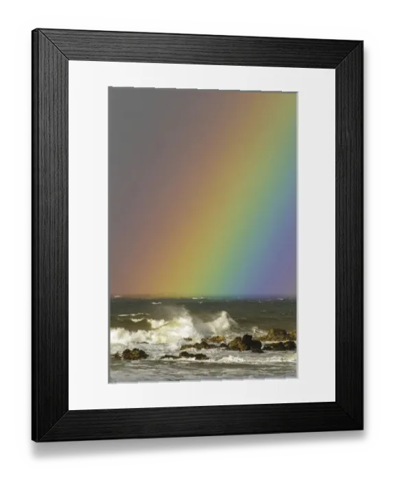 Framed Print : USA, Hawaii, Maui, Hookipa Beach Park. rainbow and waves Credit as: Cathy & Gordon Framed Print : USA, Hawaii, Maui, Hookipa Beach Park. rainbow and waves Credit as: Cathy & Gordon