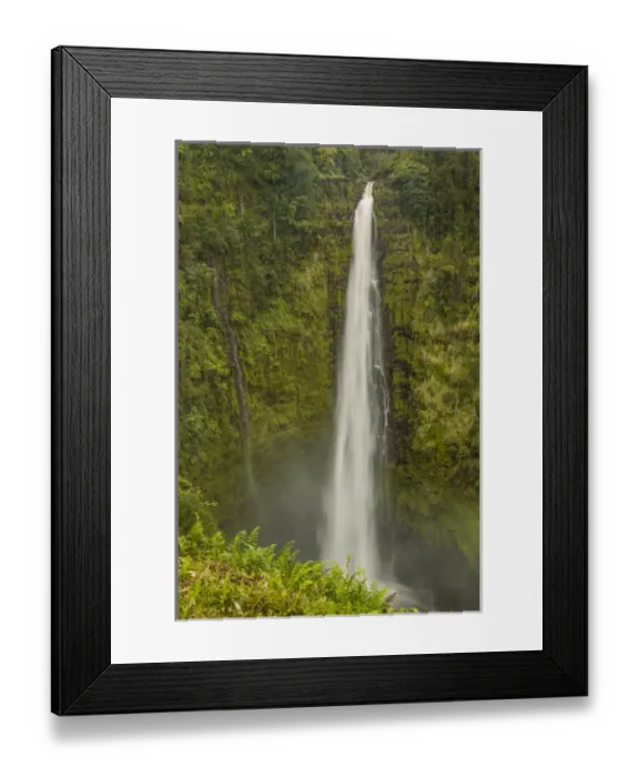 Framed Print : USA, Hawaii, The Big Island, Akaka Falls State Park, Akaka Falls. Scenic of single, long waterfall Framed Print : USA, Hawaii, The Big Island, Akaka Falls State Park, Akaka Falls. Scenic of single, long waterfall