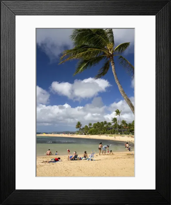 Framed Print : Poipu Beach Park on the southern coast of Kauai island, Hawaii, USA Framed Print : Poipu Beach Park on the southern coast of Kauai island, Hawaii, USA