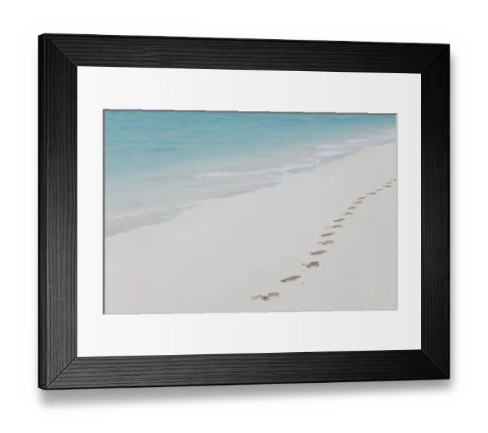Framed Print : Tracks on sand beach Framed Print : Tracks on sand beach