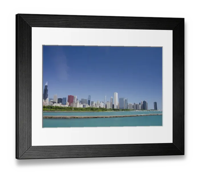 Framed Print : Illinois, Chicago. Downtown city skyline view (including the Willis Tower aka Sears Framed Print : Illinois, Chicago. Downtown city skyline view (including the Willis Tower aka Sears