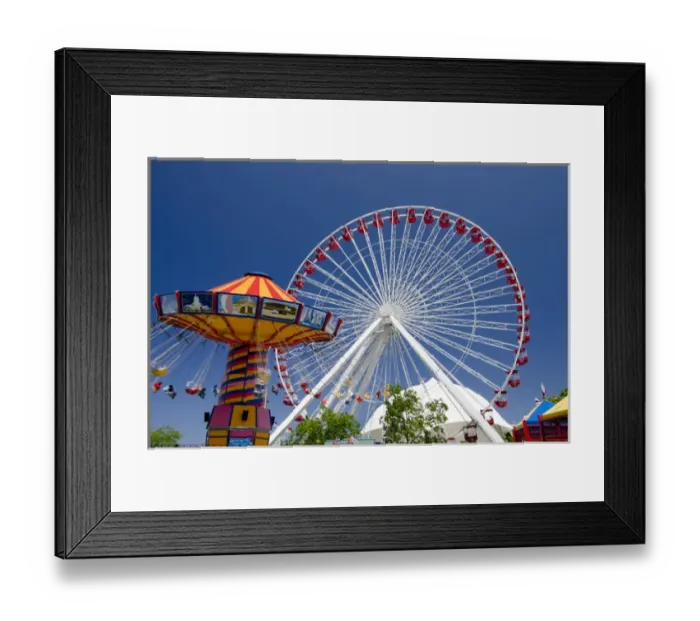 Framed Print : Illinois, Chicago. Navy Pier along the shores of Lake Michigan Framed Print : Illinois, Chicago. Navy Pier along the shores of Lake Michigan