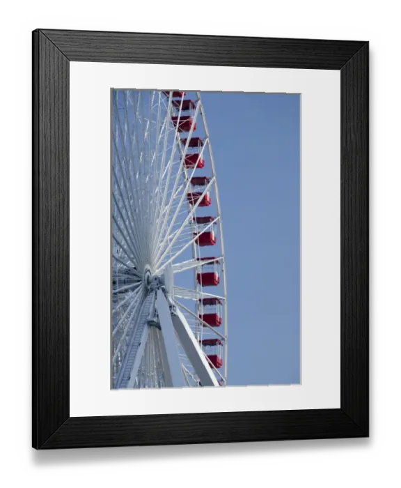 Framed Print : Illinois, Chicago, Navy Pier. Detail of Navy Pier Farris wheel Framed Print : Illinois, Chicago, Navy Pier. Detail of Navy Pier Farris wheel
