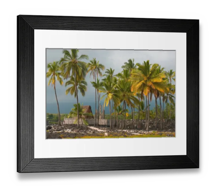 Framed Print : Hawaii, Big Island, South Kona, Pu uhonua o Honaunau National Historical Park Framed Print : Hawaii, Big Island, South Kona, Pu uhonua o Honaunau National Historical Park
