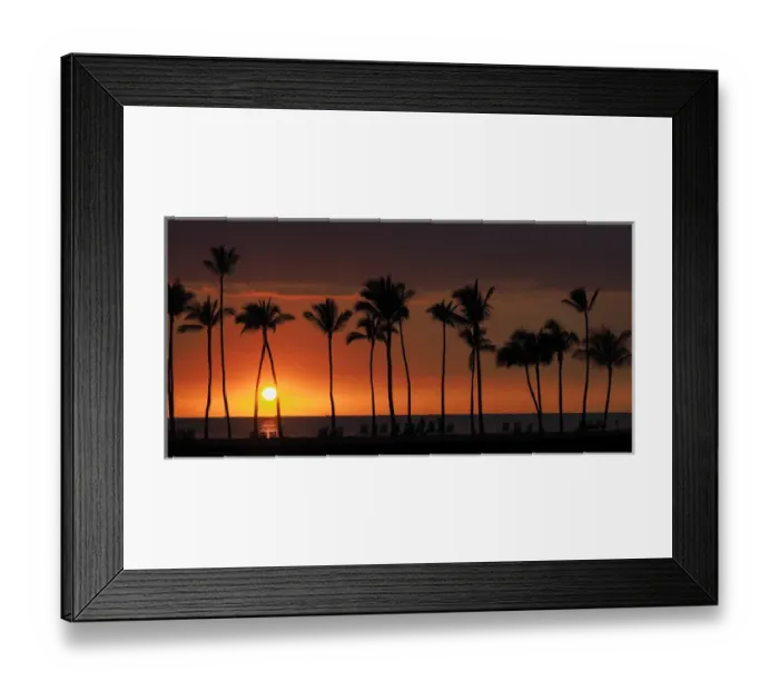 Framed Print : USA, Hawaii, Big Island. Sun setting on Anaehoomalu Bay Framed Print : USA, Hawaii, Big Island. Sun setting on Anaehoomalu Bay