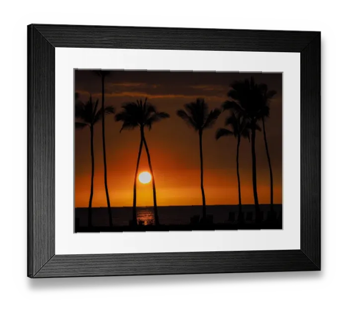 Framed Print : USA, Hawaii, Big Island. Sun setting on Anaehoomalu Bay Framed Print : USA, Hawaii, Big Island. Sun setting on Anaehoomalu Bay