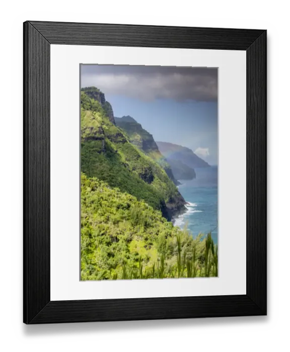 Framed Print : Hawaii, Kauai, Napali, Napali Coast State Park, Pacific Ocean, rainbow Framed Print : Hawaii, Kauai, Napali, Napali Coast State Park, Pacific Ocean, rainbow
