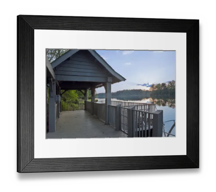 Framed Print : USA, GA, Pine Mountain, Callaway Gardens Dock Framed Print : USA, GA, Pine Mountain, Callaway Gardens Dock