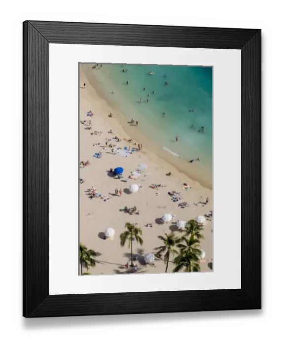 Framed Print : Waikiki Beach, Waikiki, Honolulu, Oahu, Hawaii Framed Print : Waikiki Beach, Waikiki, Honolulu, Oahu, Hawaii
