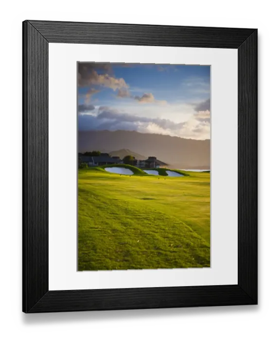 Framed Print : Kauai, Hawaii, USA. The Makai golf course in Princeville is set along a stunning Framed Print : Kauai, Hawaii, USA. The Makai golf course in Princeville is set along a stunning