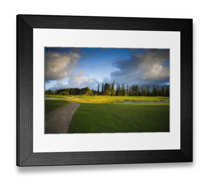 Framed Print : Kauai, Hawaii, USA. The Makai golf course in Princeville is set along a stunning Framed Print : Kauai, Hawaii, USA. The Makai golf course in Princeville is set along a stunning