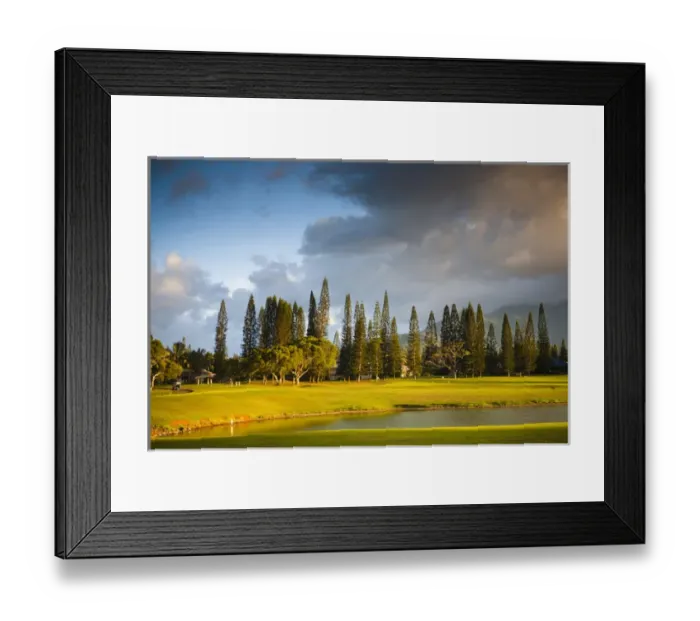 Framed Print : Kauai, Hawaii, USA. The Makai golf course in Princeville is set along a stunning Framed Print : Kauai, Hawaii, USA. The Makai golf course in Princeville is set along a stunning
