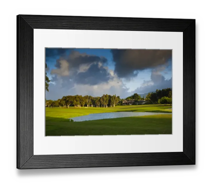 Framed Print : Kauai, Hawaii, USA. The Makai golf course in Princeville is set along a stunning