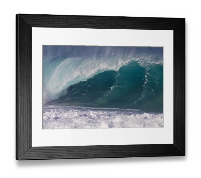 Framed Print : USA; Hawaii; Oahu; Large waves along the Pipeline Beach on the winward side of the Island Framed Print : USA; Hawaii; Oahu; Large waves along the Pipeline Beach on the winward side of the Island