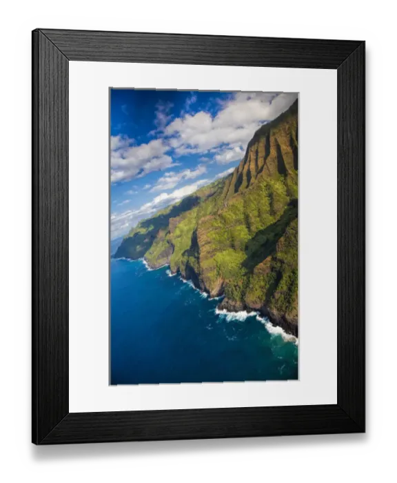 Framed Print : Hawaian Islands; USA; Hawaii; Kauai; Aerial of the Napali Coastline Framed Print : Hawaian Islands; USA; Hawaii; Kauai; Aerial of the Napali Coastline