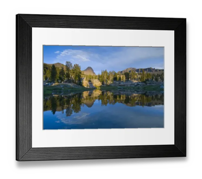 Framed Print : Alaska Basin Pothole Lake, Teton Canyon, Targhee National Forest, Idaho, alpine