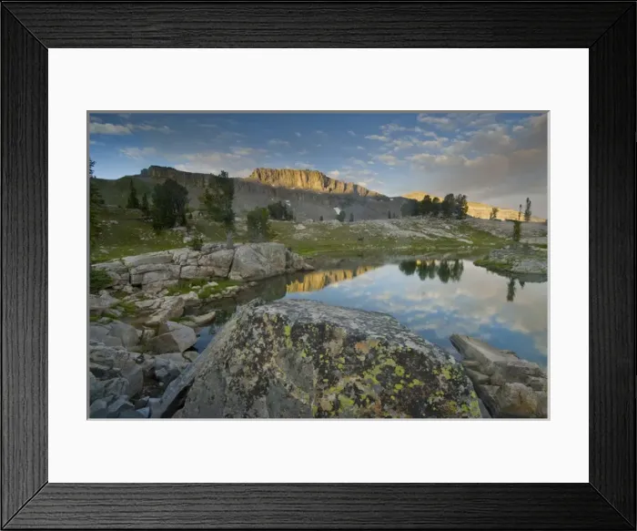 Framed Print : Pond at Alaska Basin, Targhee National forest, Teton Mountains, Idaho Framed Print : Pond at Alaska Basin, Targhee National forest, Teton Mountains, Idaho