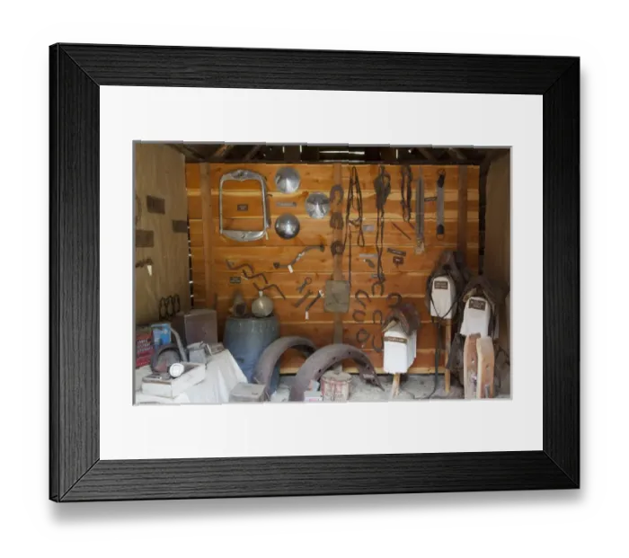 Framed Print : ID, Custer, (1880s gold mining town) Tansportation shed Framed Print : ID, Custer, (1880s gold mining town) Tansportation shed
