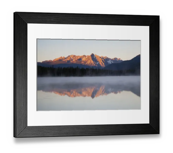 Framed Print : ID, Sawtooth National Recreation Area, Little Redfish Lake, with Sawtooth Range Framed Print : ID, Sawtooth National Recreation Area, Little Redfish Lake, with Sawtooth Range