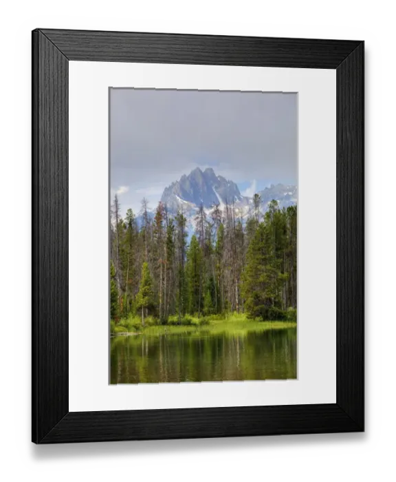 Framed Print : ID, Sawtooth National Recreation Area, Little Redfish Lake, with Sawtooth Range Framed Print : ID, Sawtooth National Recreation Area, Little Redfish Lake, with Sawtooth Range