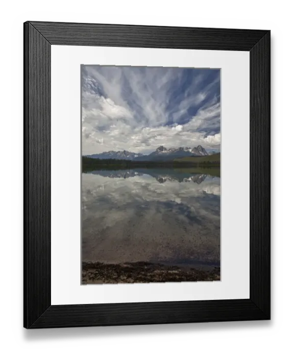 Framed Print : ID, Sawtooth National Recreation Area, Little Redfish Lake, with Sawtooth Range Framed Print : ID, Sawtooth National Recreation Area, Little Redfish Lake, with Sawtooth Range
