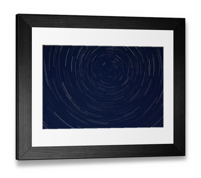 Framed Print : ID, Sawtooth National Recreation Area, Star trails around the North Star Framed Print : ID, Sawtooth National Recreation Area, Star trails around the North Star