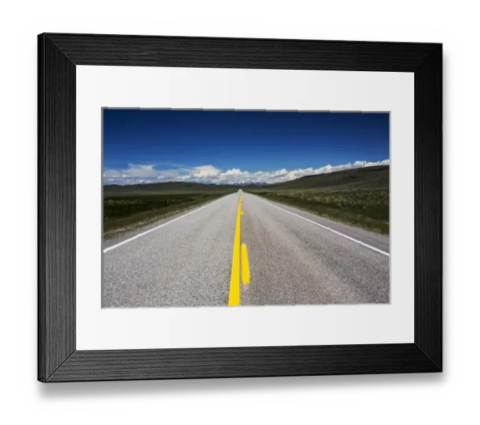 Framed Print : North America; USDA; Idaho; Highway Leading to Beautiful Little City of Rocks