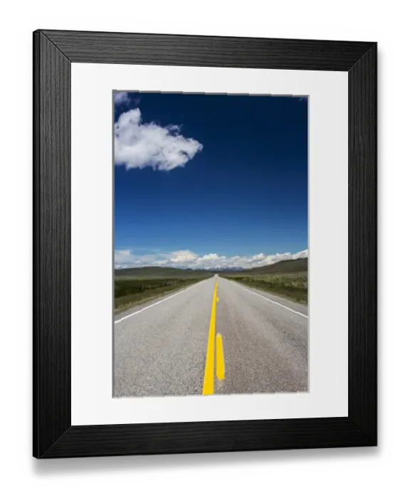 Framed Print : North America; USDA; Idaho; Highway Leading to Beautiful Little City of Rocks