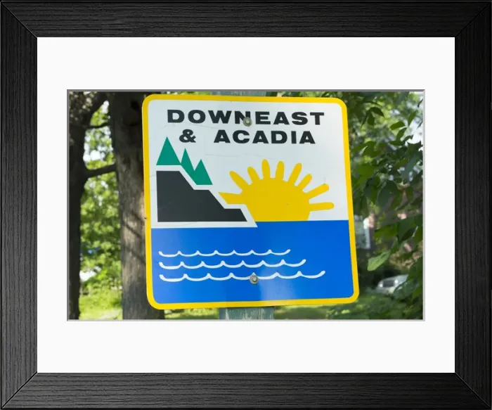Framed Print : Northern Maine road DownEast and Acadia near Bar Harbor route of Route 1 and Route Framed Print : Northern Maine road DownEast and Acadia near Bar Harbor route of Route 1 and Route