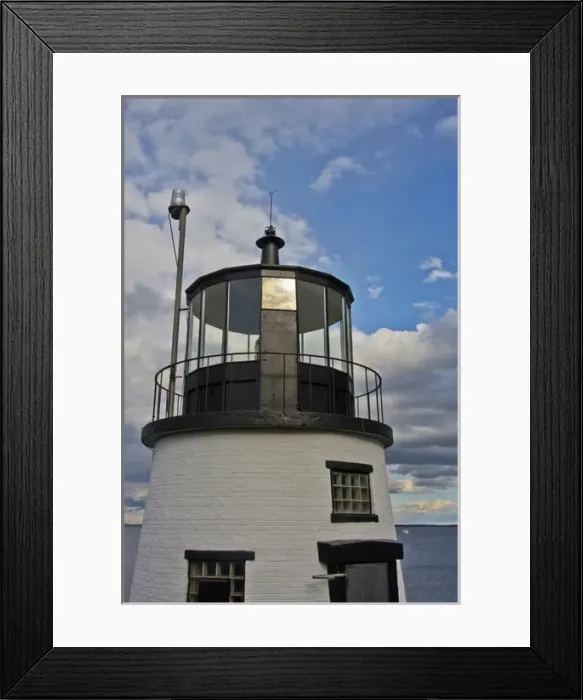 Framed Print : beacon, Owls Head Lighthouse, Owls Head, Maine, New England, USA