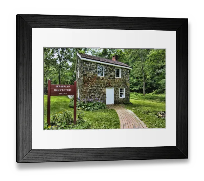 Framed Print : Jerusalem Mill Village Maryland old colonial town gun factory stone 1772 historical