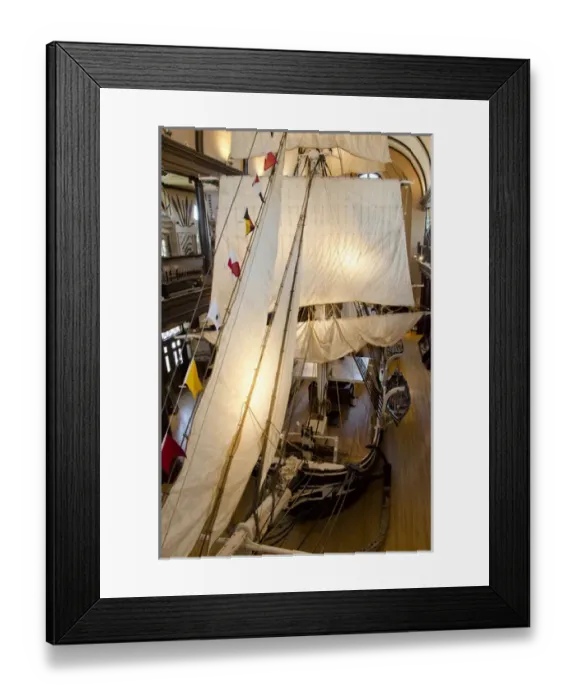 Framed Print : Massachusetts, New Bedford. New Bedford Whaling Museum, 89-foot half-scale model Framed Print : Massachusetts, New Bedford. New Bedford Whaling Museum, 89-foot half-scale model