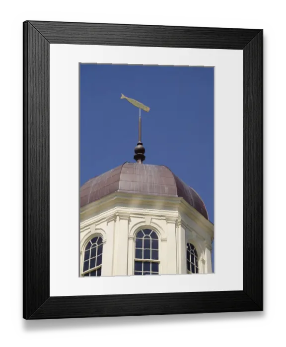Framed Print : Massachusetts, New Bedford. New Bedford Whaling Museum, rooftop whale weathervane Framed Print : Massachusetts, New Bedford. New Bedford Whaling Museum, rooftop whale weathervane