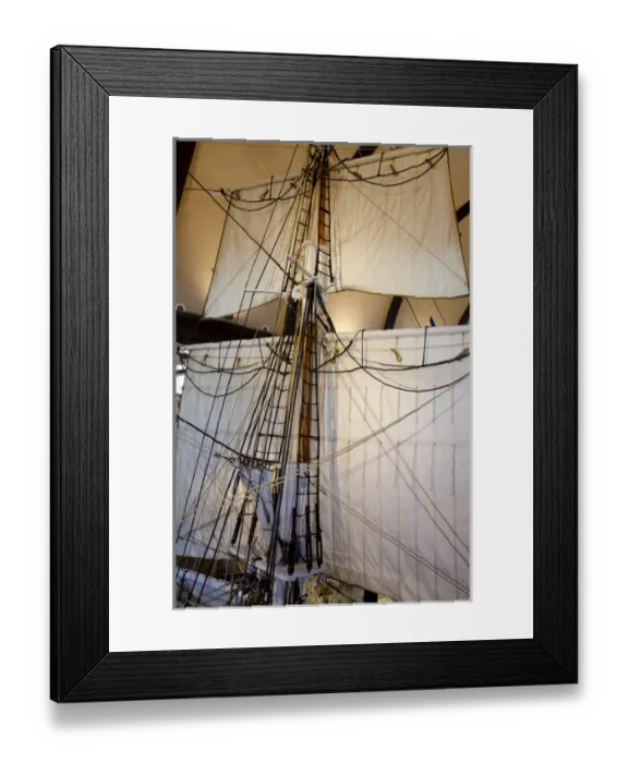 Framed Print : Massachusetts, New Bedford. New Bedford Whaling Museum, 89-foot half-scale model