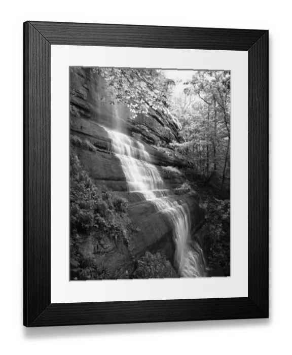 Framed Print : USA, Kentucky, Jessamine County, View of waterfall Framed Print : USA, Kentucky, Jessamine County, View of waterfall