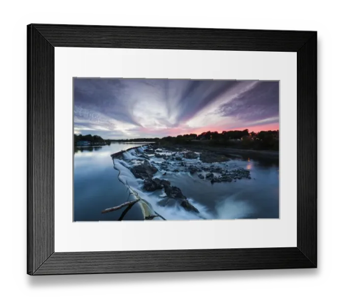 Framed Print : USA, Massachusetts, Lowell, Lowell National Historic Park, Pawtucket Falls and Pawtucket