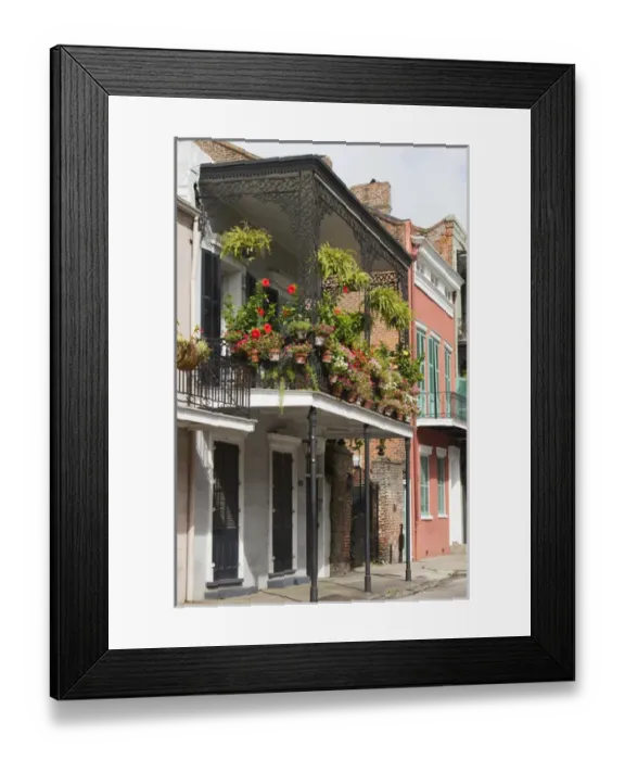 Framed Print : LA, New Orleans, French Quarter, architecture