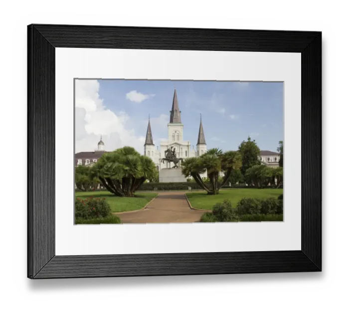 Framed Print : LA, New Orleans, French Quarter, Jackson Square, St