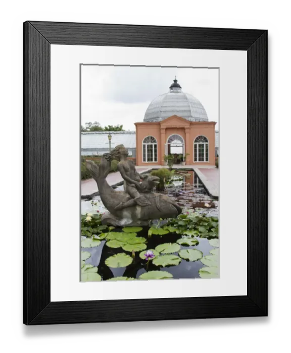 Framed Print : LA, New Orleans, New Orleans Botanical Garden, The Conservatory of the Two Sisters with lily pond Framed Print : LA, New Orleans, New Orleans Botanical Garden, The Conservatory of the Two Sisters with lily pond
