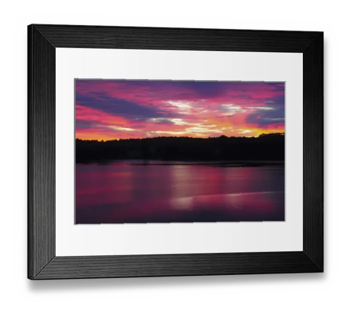 Framed Print : Sunrise on the New Meadows River; Brunswick; Maine; USA