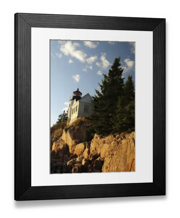 Framed Print : Bass Harbor Head Lighthouse in Late Afternoon, Bass Harbor, Mount Desert Island, Maine