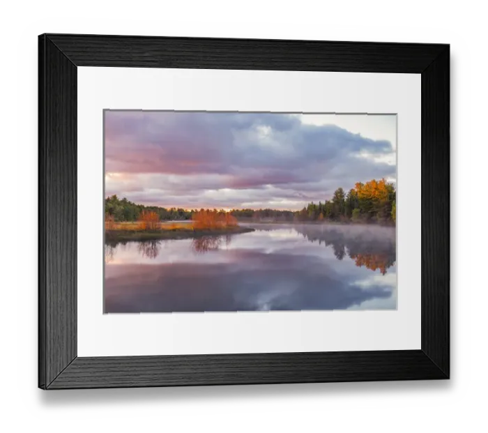 Framed Print : Tahquamenon River at sunrise, near Paradise, Michigan, Upper Peninsula of Michigan