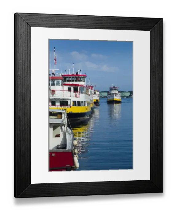 Framed Print : USA, Maine, Portland, Portland waterfront, Casco Bay ferries Framed Print : USA, Maine, Portland, Portland waterfront, Casco Bay ferries