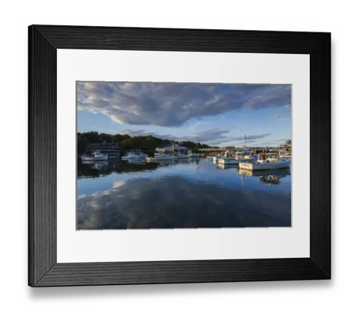 Framed Print : USA, Maine, Ogunquit, Perkins Cove, boats in a small harbor Framed Print : USA, Maine, Ogunquit, Perkins Cove, boats in a small harbor