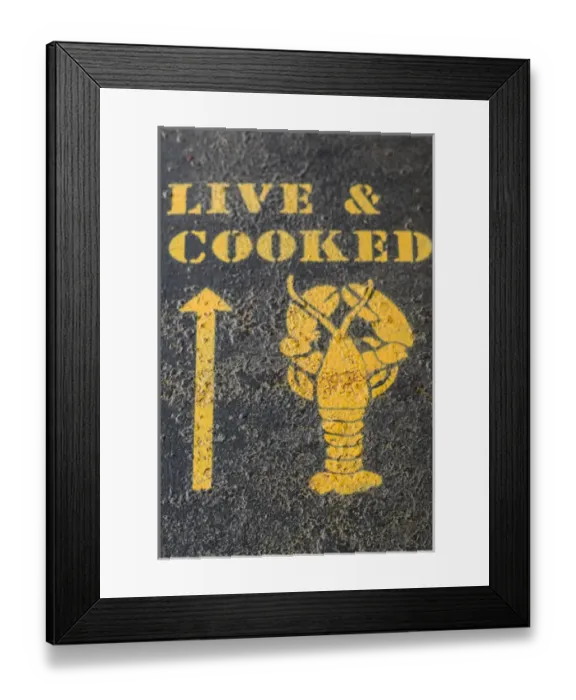Framed Print : USA, Maine, Freeport, lobster pound sign Framed Print : USA, Maine, Freeport, lobster pound sign