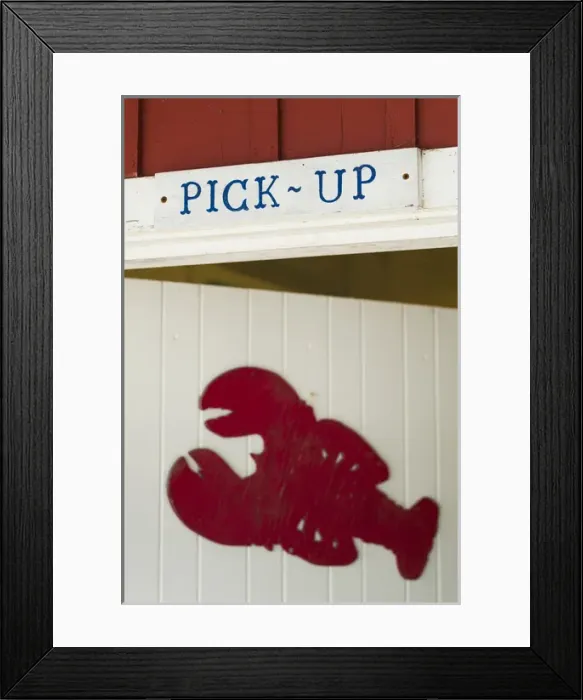 Framed Print : USA, Maine, Freeport, lobster pound sign